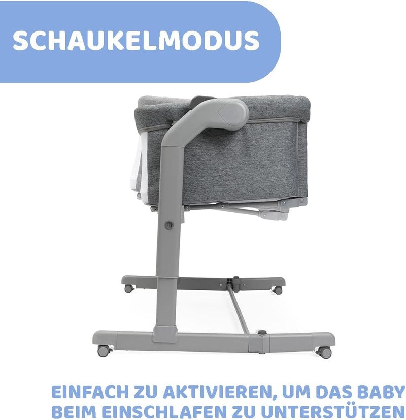 Chicco Next2Me Magic Evo Co-sleeping Crib 0-6m, Dark Grey - Image 3